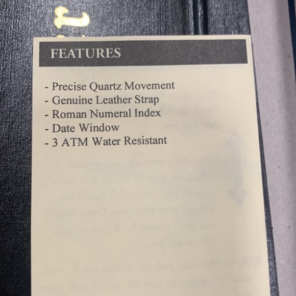 Stauer watch leather strap, water resistant with case - Picture 2 of 3